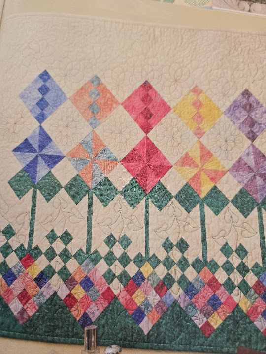 Pastel Garden: pieced cotton, garden palette, hand-finished binding by CULCITA by Keri