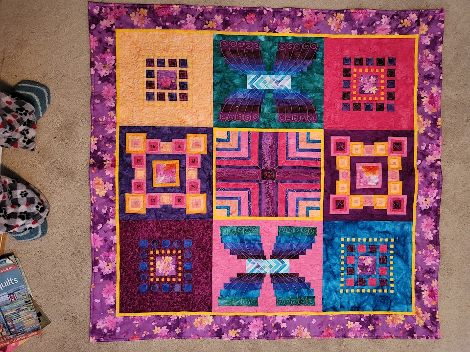 Jewel Box: pieced and layered cotton in saturated jewel tones by CULCITA by Keri